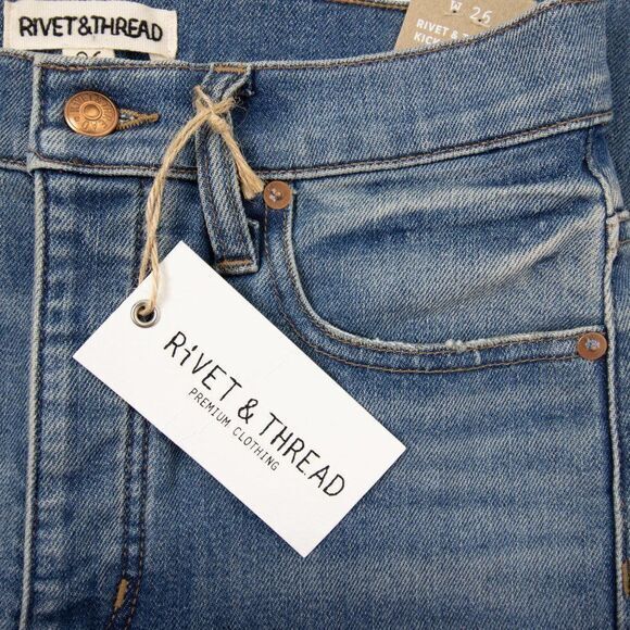 Madewell‎ made in USA Rivet & Thread Cali Demi-Boot Jeans in Shetland Wash - Picture 12 of 16